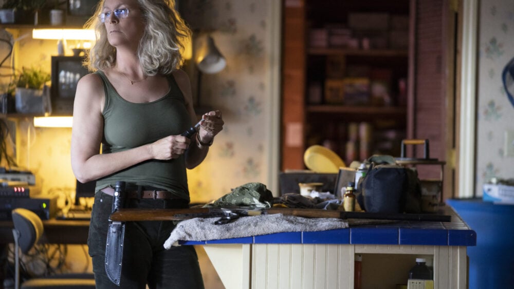 Laurie at her home
