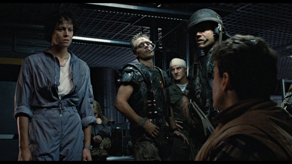 Ripley and men in Aliens