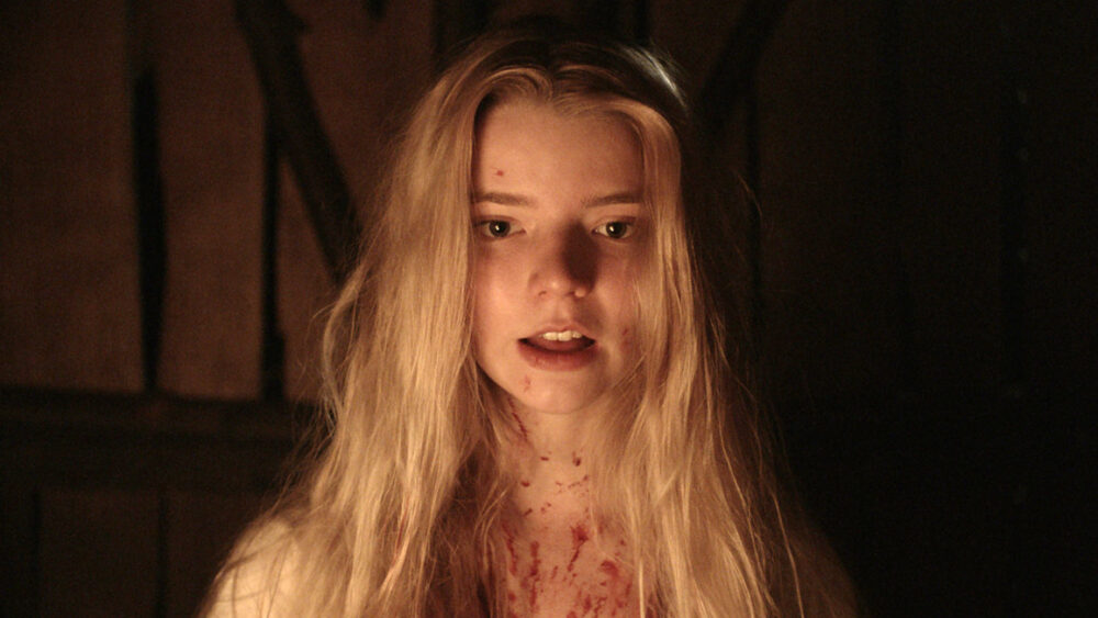Thomasin covered in blood