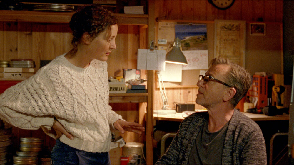 Vicky Krieps and Tim Roth in Bergman Island