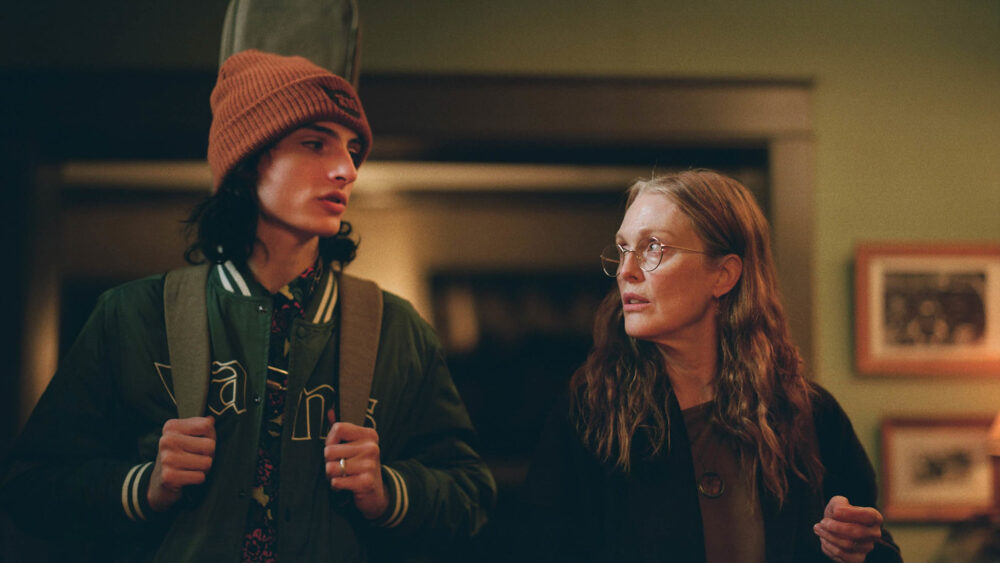 Finn Wolfhard and Julianne Moore appear in When You Finish Saving the World by Jesse Eisenberg, an official selection of the Premieres section at the 2022 Sundance Film Festival.