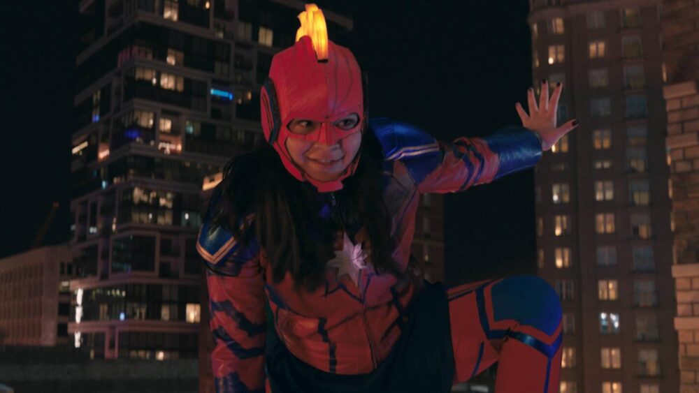 Iman Vellani as Ms. Marvel/Kamala Khan in Marvel Studios' MS. MARVEL, exclusively on Disney+. Photo courtesy of Marvel Studios. ©Marvel Studios 2022. All Rights Reserved.